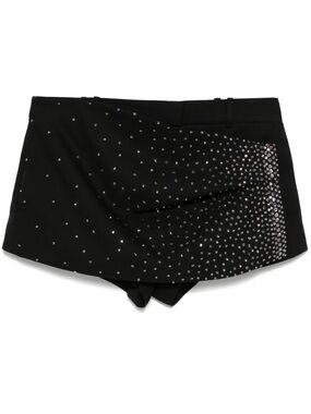 The Attico Black Studded Shorts